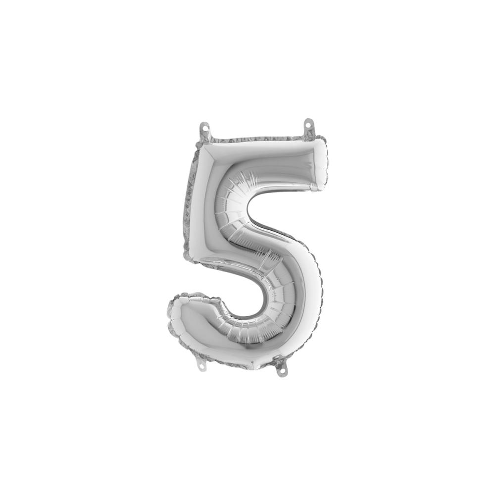 Ballongsiffra - Fem Silver 35 cm