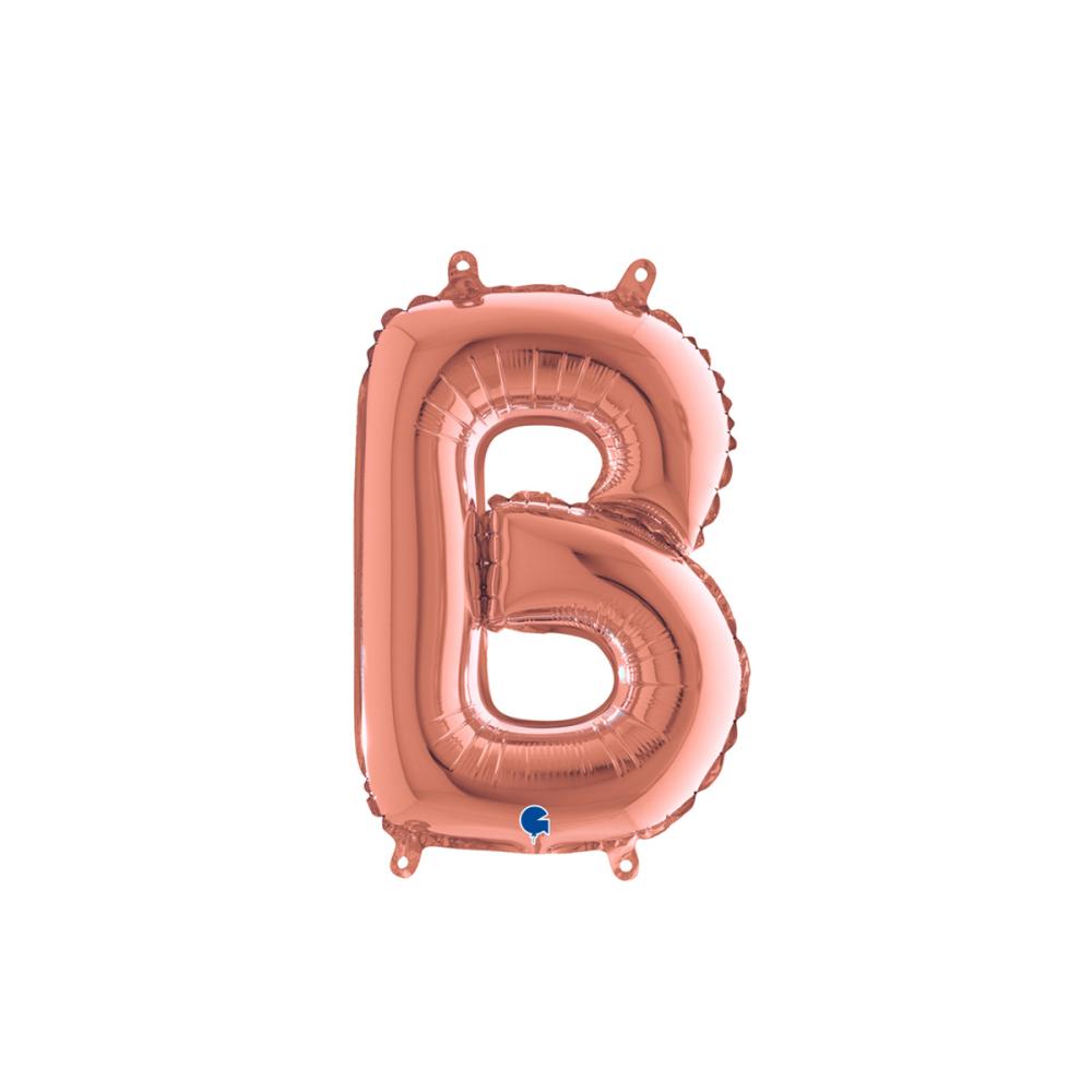 Bokstavsballong - B Rose Gold 35 cm