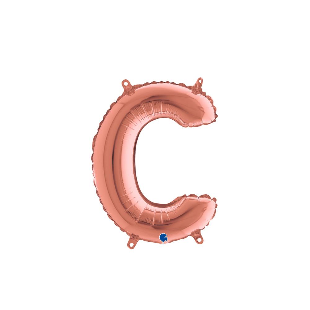 Bokstavsballong - C Rose Gold 35 cm