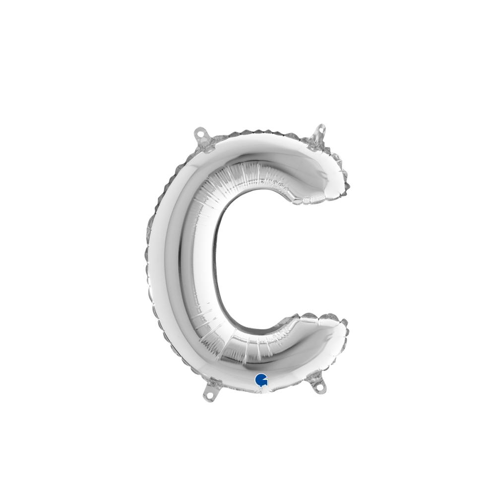 Bokstavsballong - C Silver 35 cm