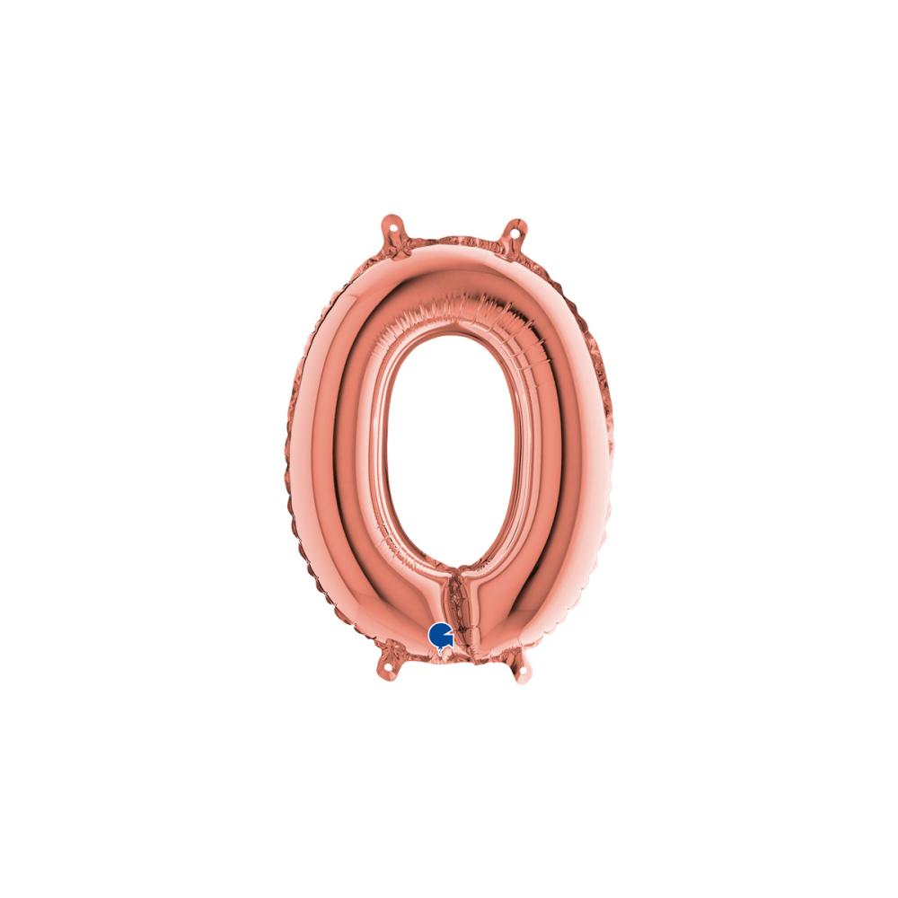 Ballongsiffra - Noll Rose Gold 35 cm