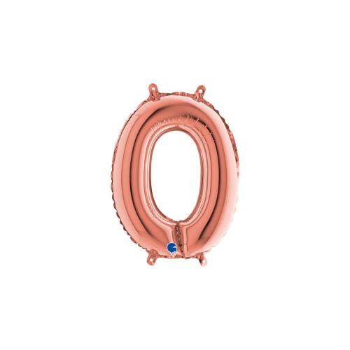 Ballongsiffra - Noll Rose Gold 35 cm