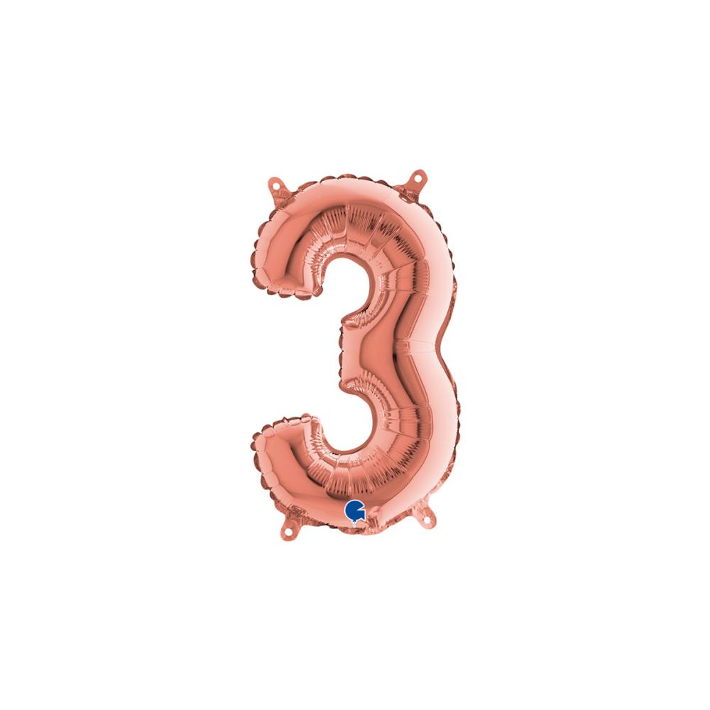 Ballongsiffra - Tre Rose Gold 35 cm
