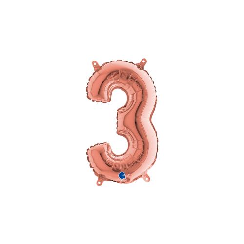 Ballongsiffra - Tre Rose Gold 35 cm