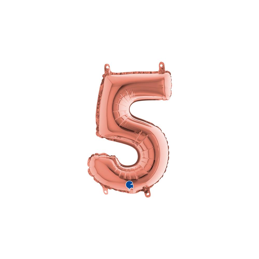 Ballongsiffra - Fem Rose Gold 35 cm