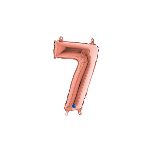Ballongsiffra - Sju Rose Gold 35 cm