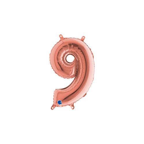 Ballongsiffra - Nio Rose Gold 35 cm