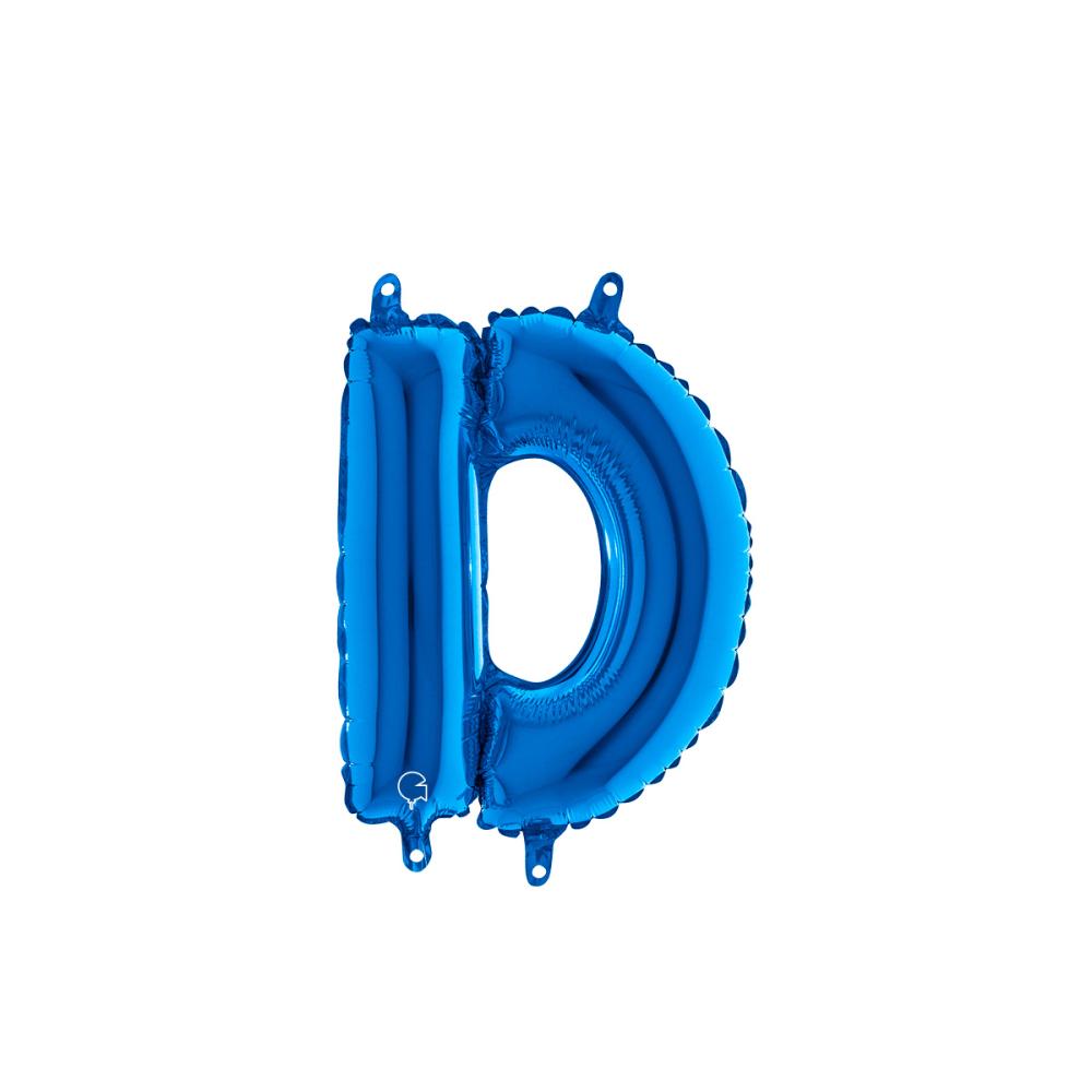 Bokstavsballong - D Blå 35 cm