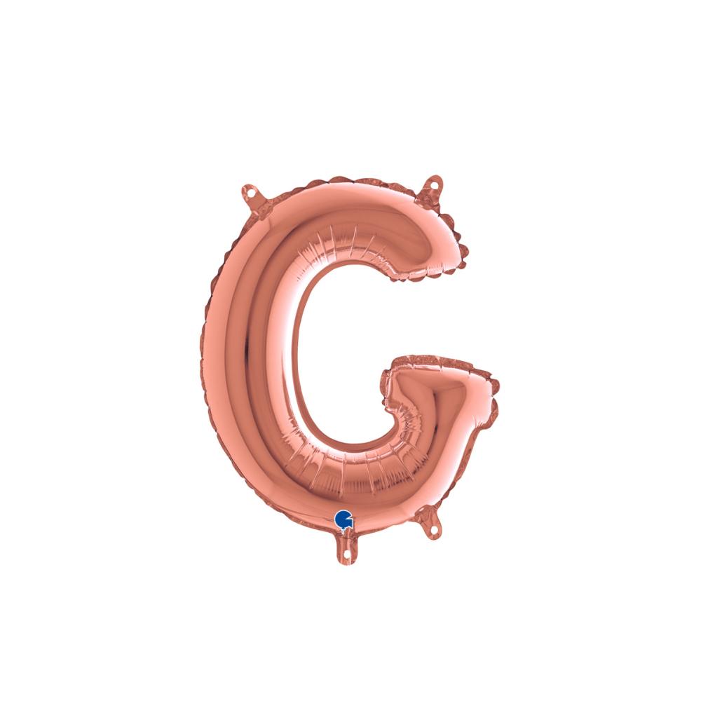 Bokstavsballong - G Rose Gold 35 cm