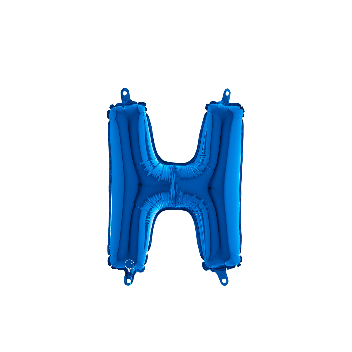 Bokstavsballong - H Blå 35 cm