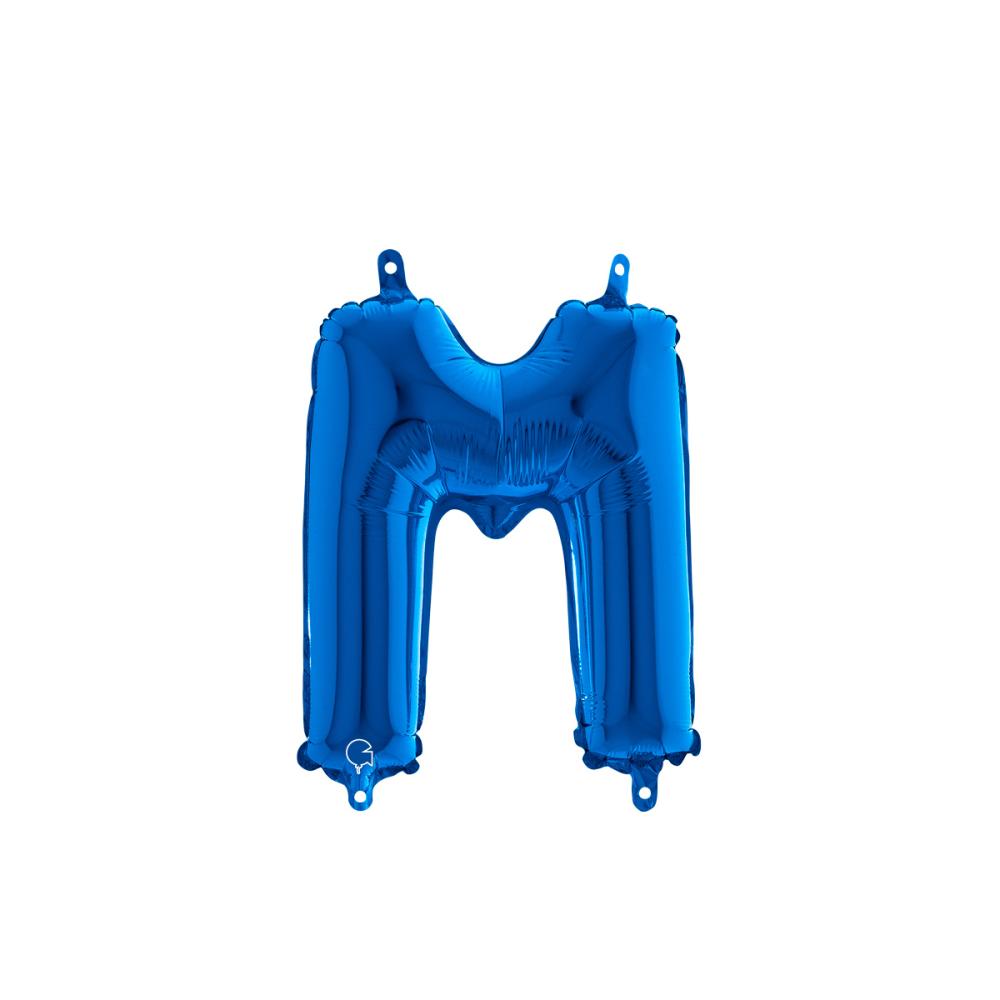 Bokstavsballong - M Blå 35 cm