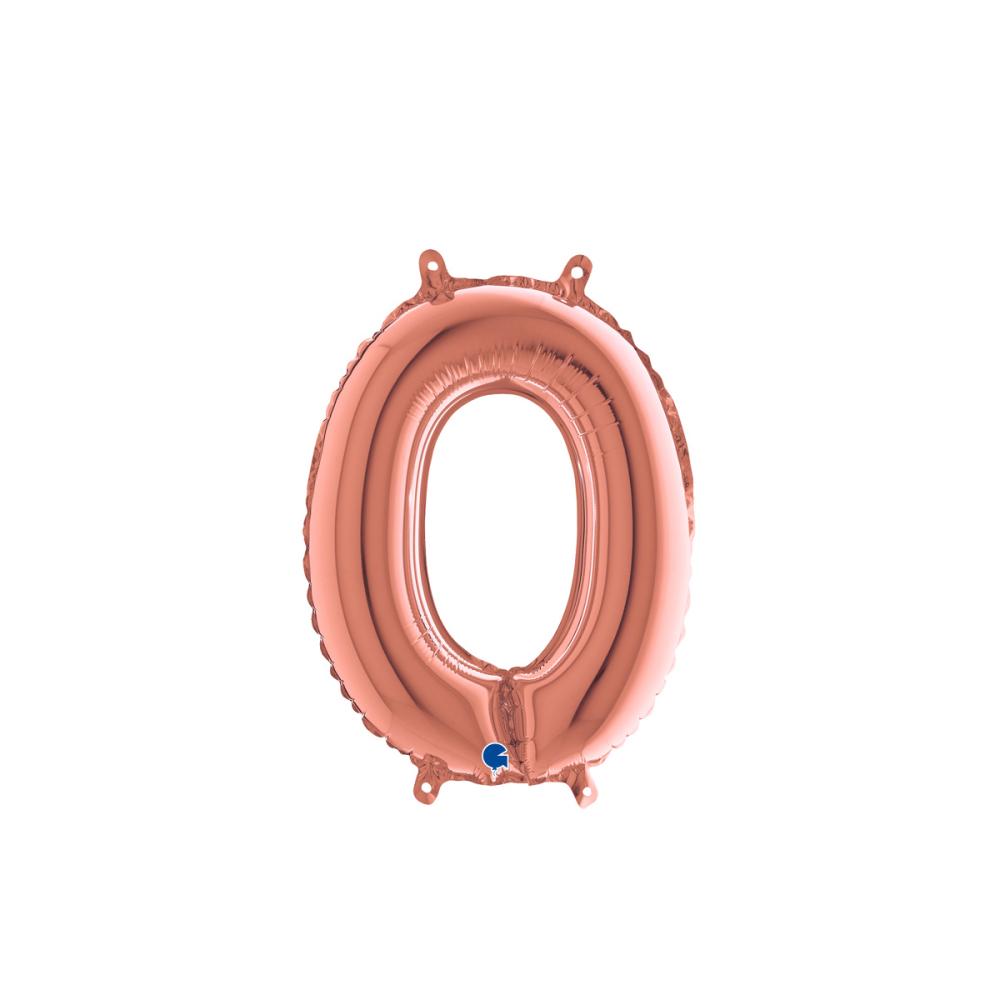 Bokstavsballong - O Rose Gold 35 cm