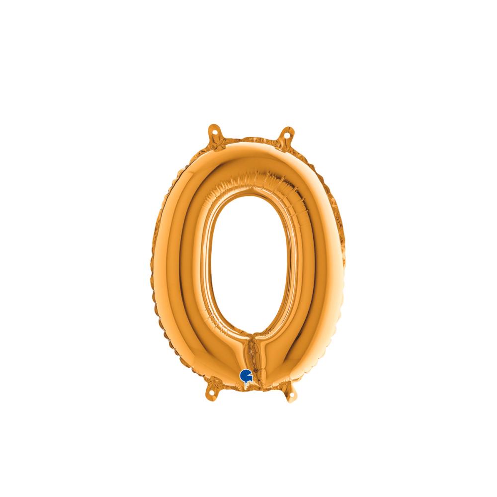 Bokstavsballong - O Guld 35 cm