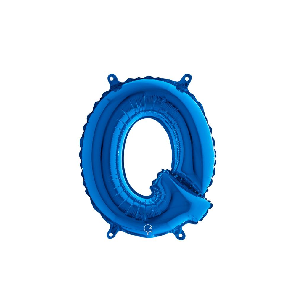 Bokstavsballong - Q Blå 35 cm