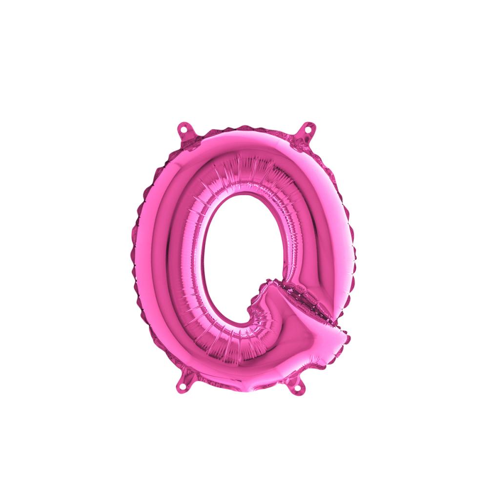 Bokstavsballong - Q Rosa 35 cm