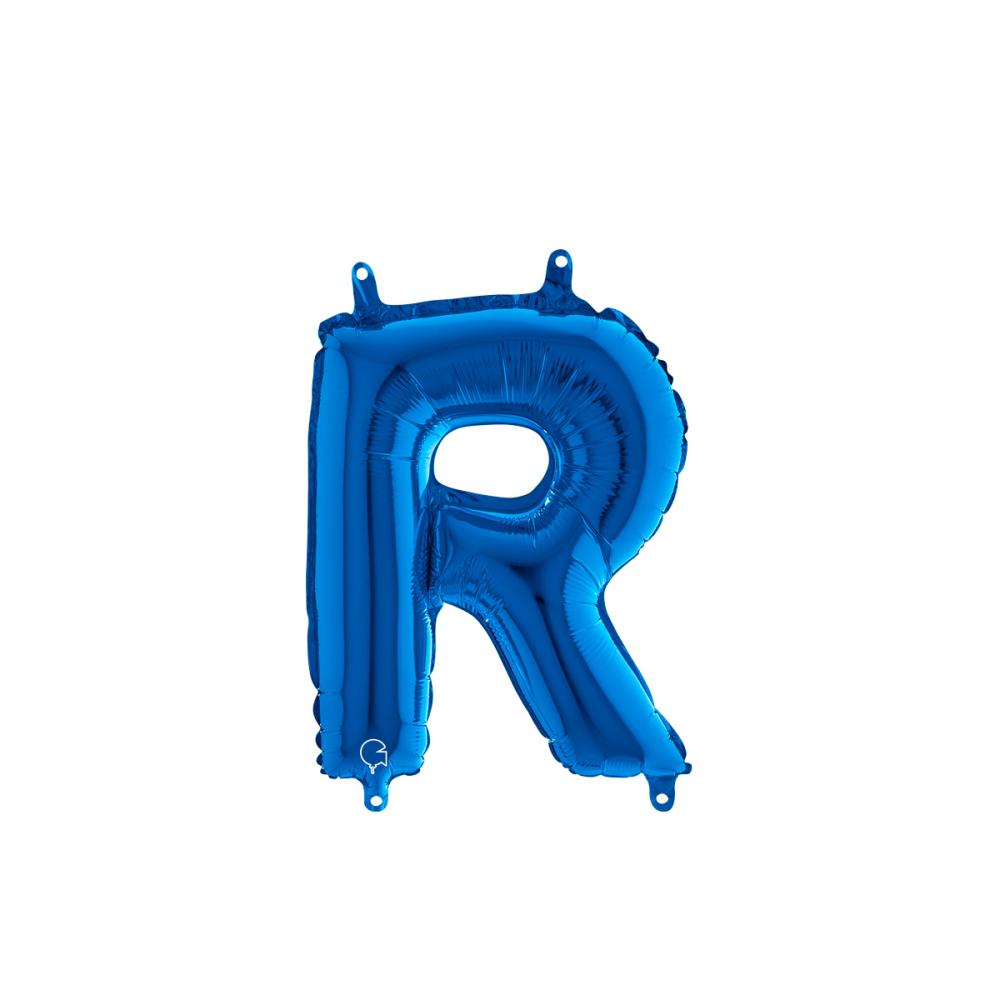 Bokstavsballong - R Blå 35 cm