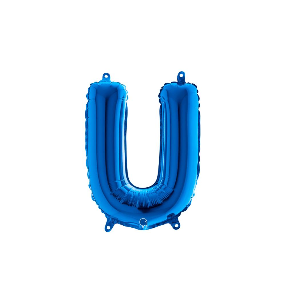 Bokstavsballong - U Blå 35 cm