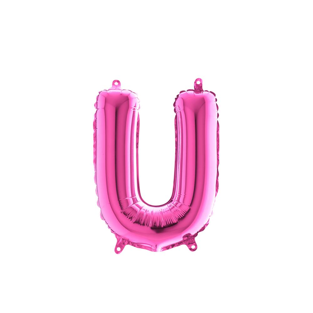 Bokstavsballong - U Rosa 35 cm