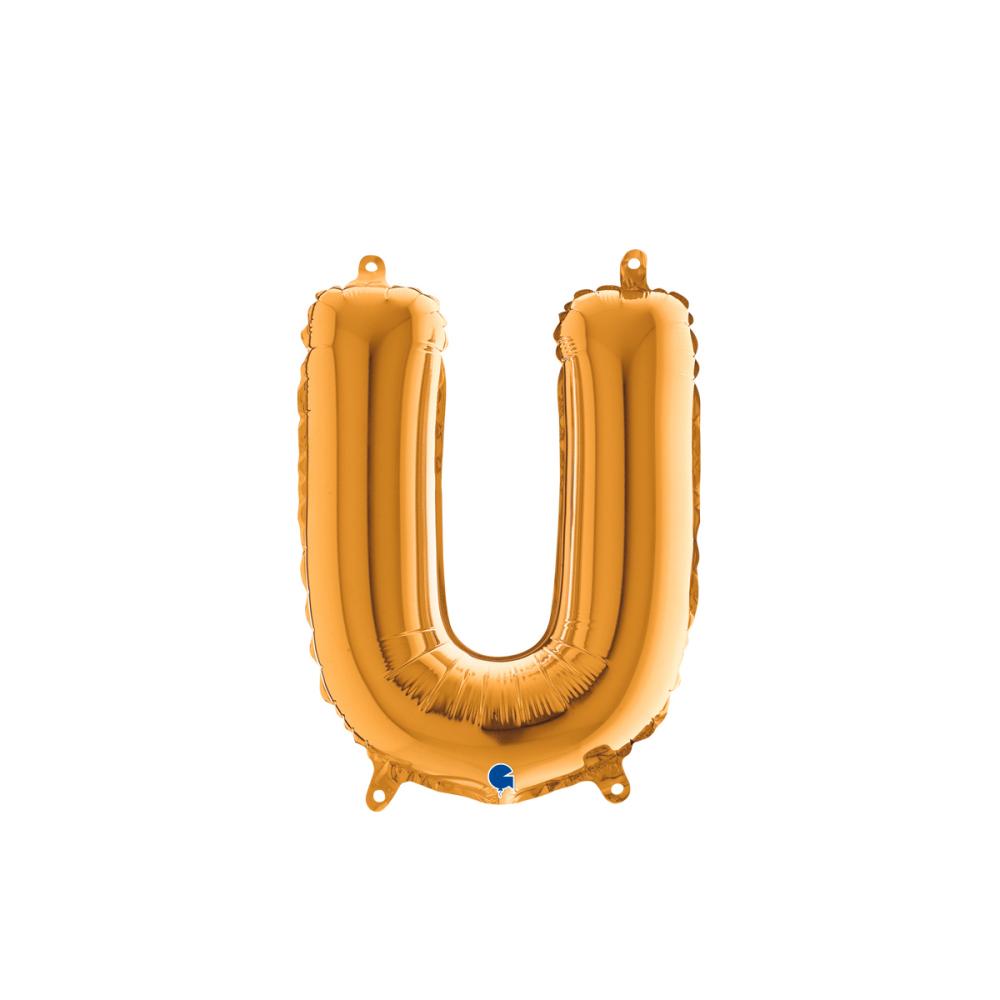Bokstavsballong - U Guld 35 cm
