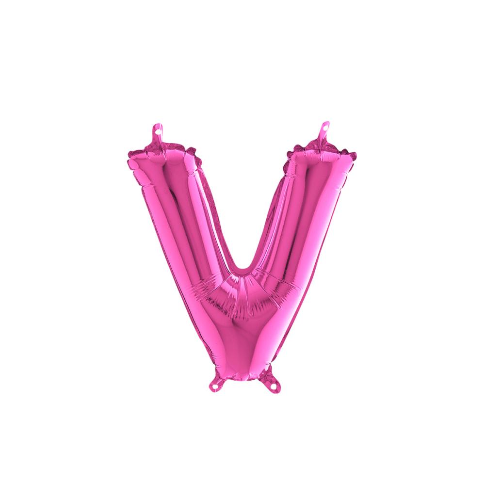 Bokstavsballong - V Rosa 35 cm