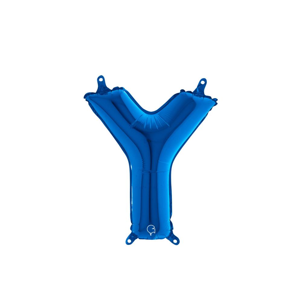 Bokstavsballong - Y Blå 35 cm