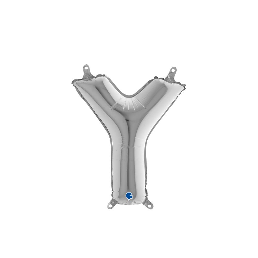 Bokstavsballong - Y Silver 35 cm