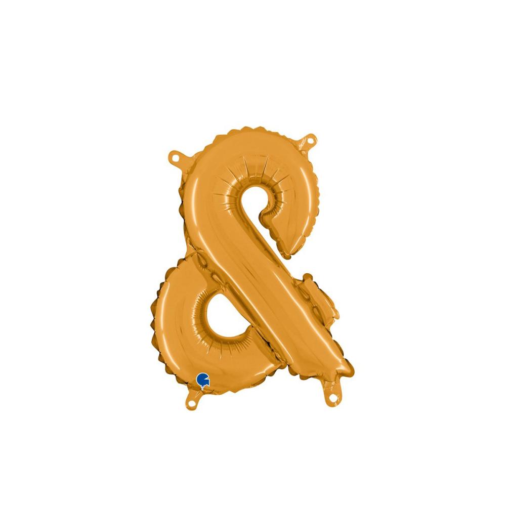 Teckenballong - & Guld 35 cm