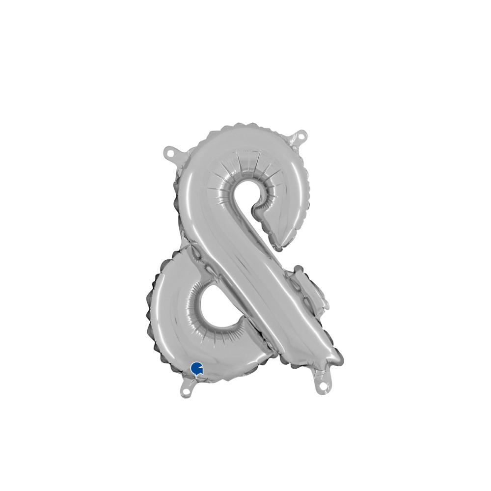 Teckenballong - & Silver 35 cm