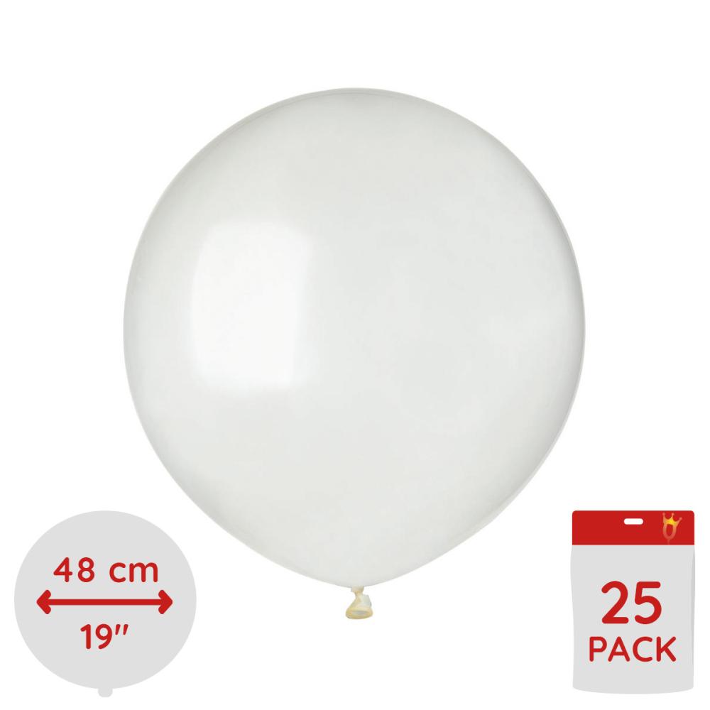 Latexballonger - Crystal Clear  48 cm 25-pack