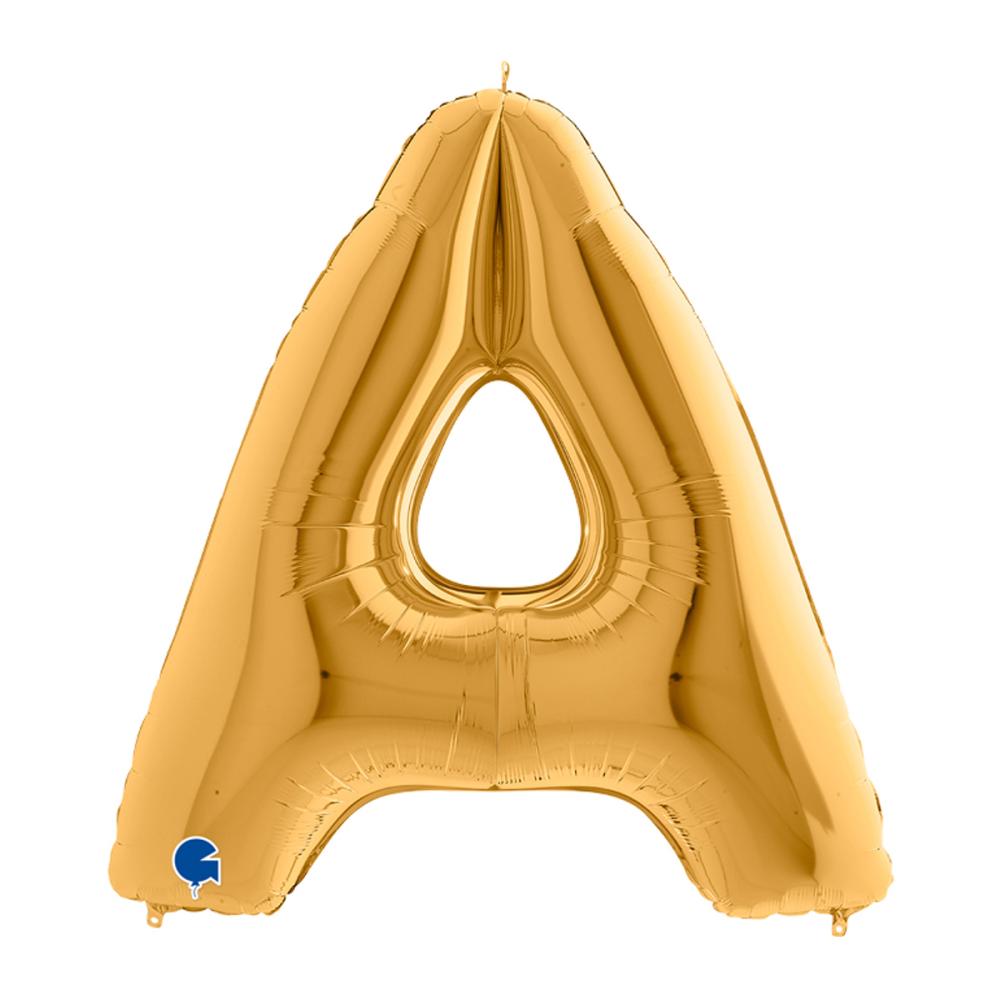 Bokstavsballong - A Guld 100 cm