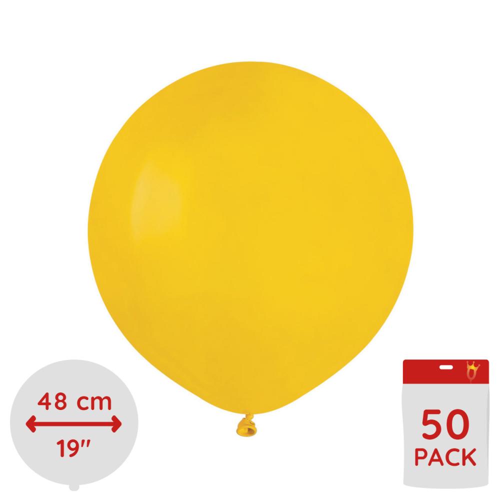 Latexballonger - Solgula 48 cm 50-pack