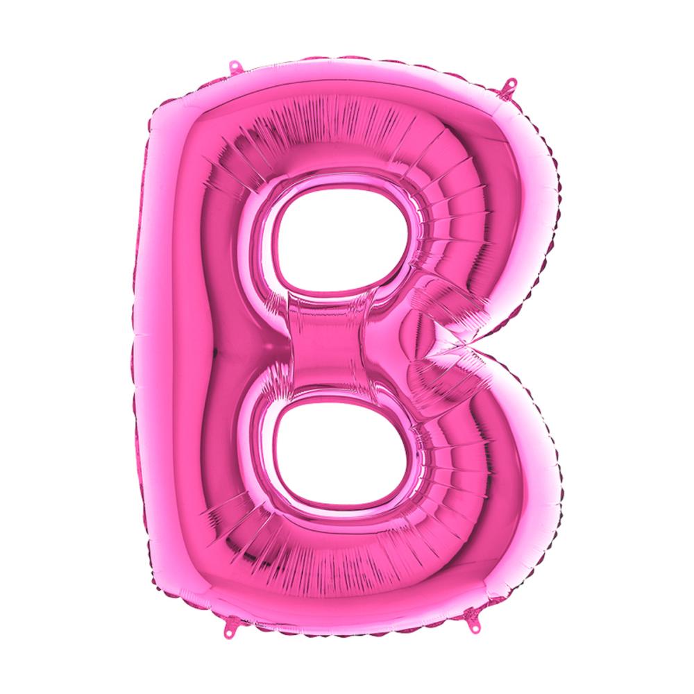 Bokstavsballong - B Rosa 100 cm