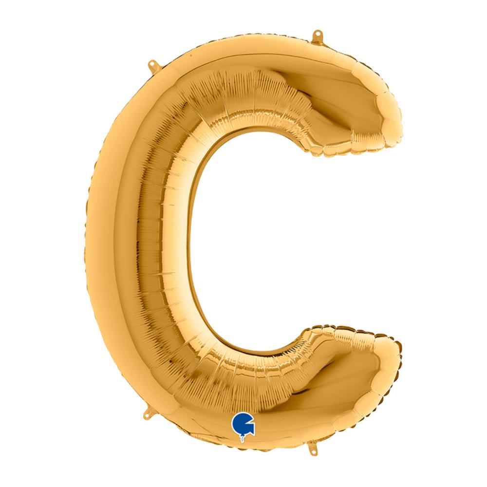 Bokstavsballong - C Guld 100 cm