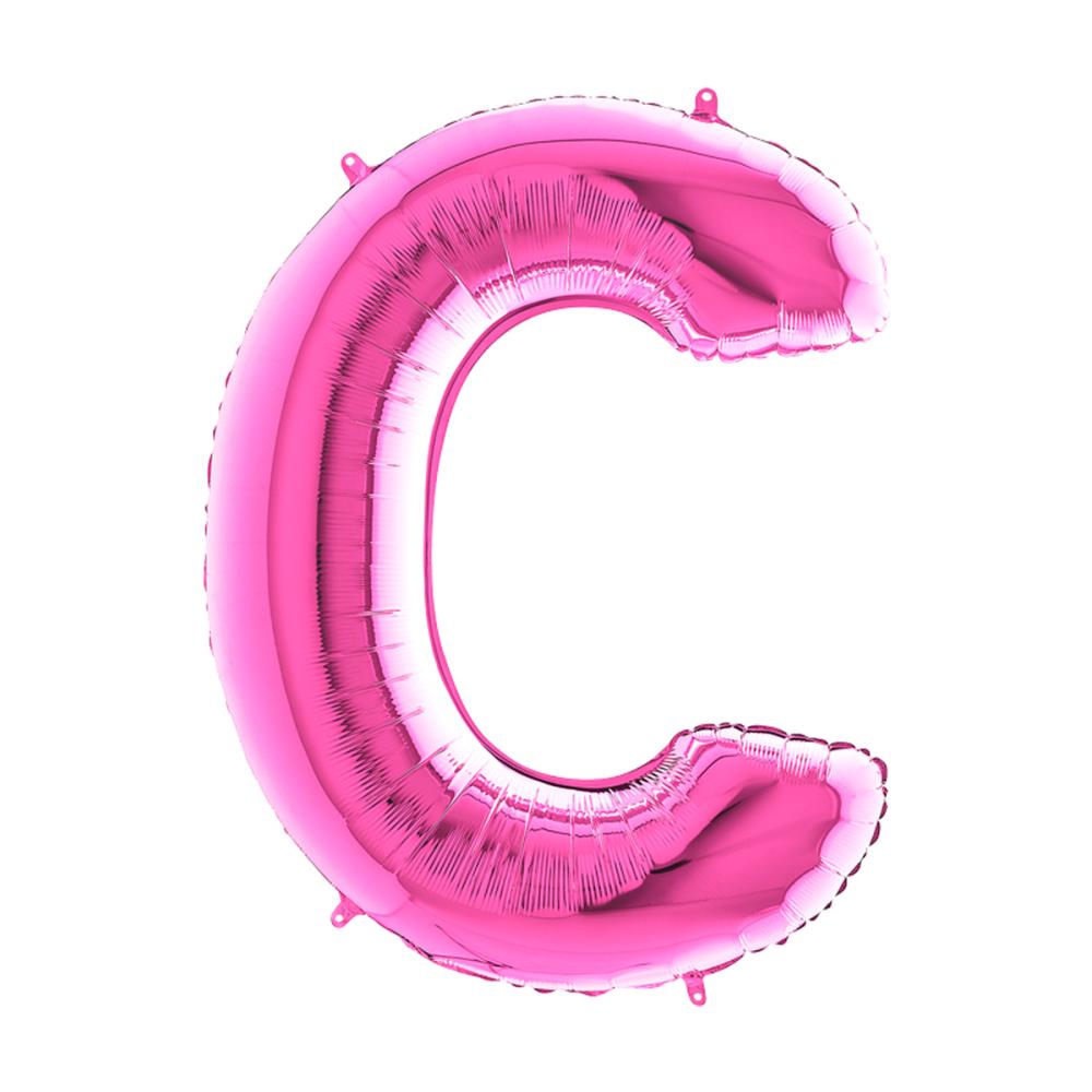 Bokstavsballong - C Rosa 100 cm