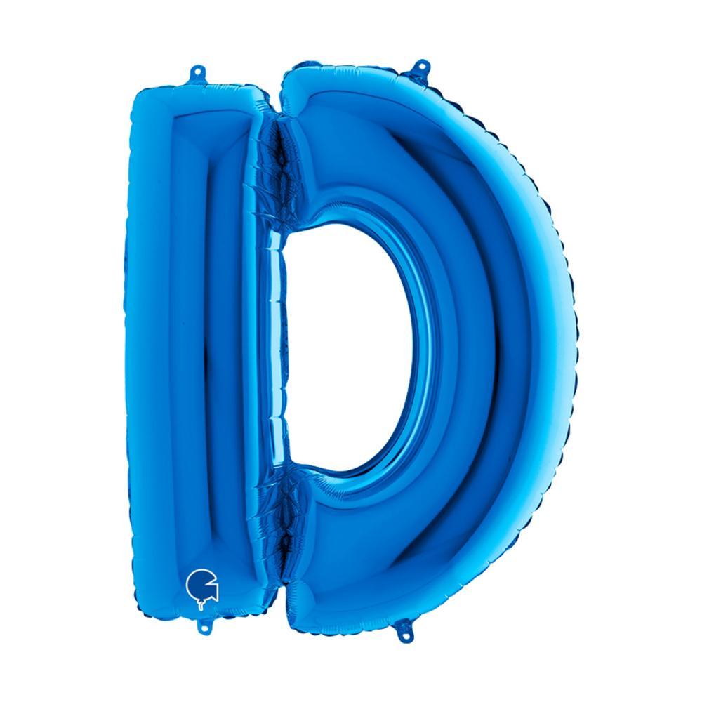 Bokstavsballong - D Blå 100 cm