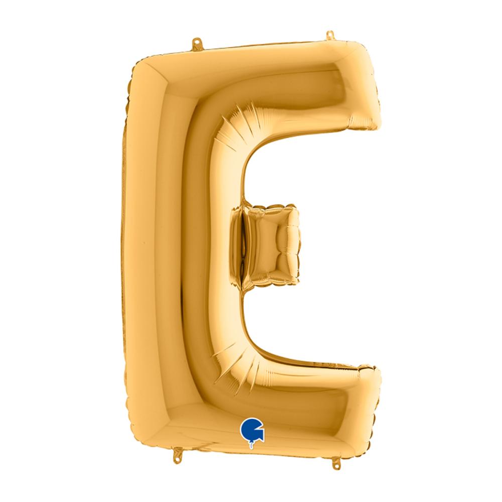Bokstavsballong - E Guld 100 cm