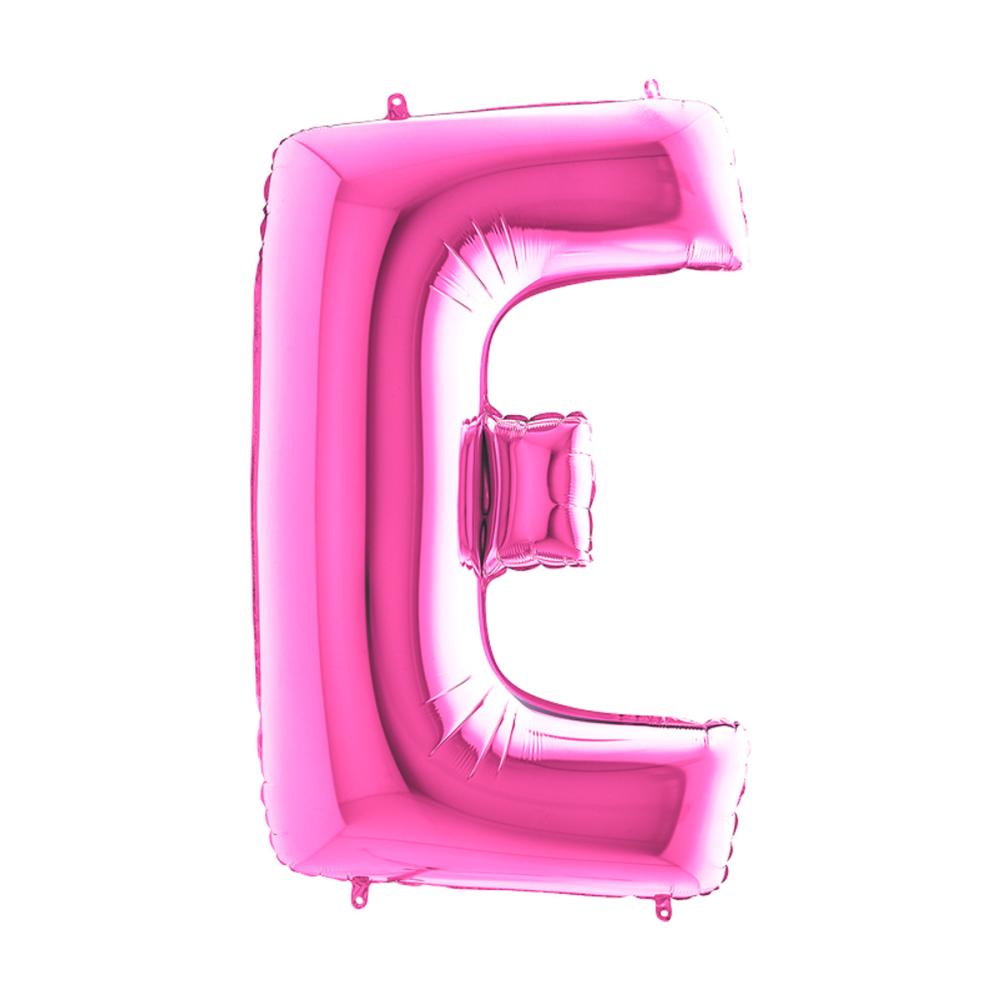Bokstavsballong - E Rosa 100 cm