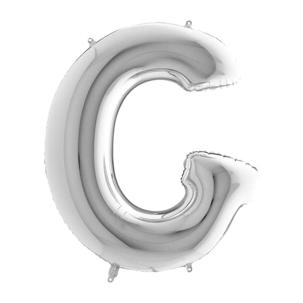 Bokstavsballong - G Silver 100 cm
