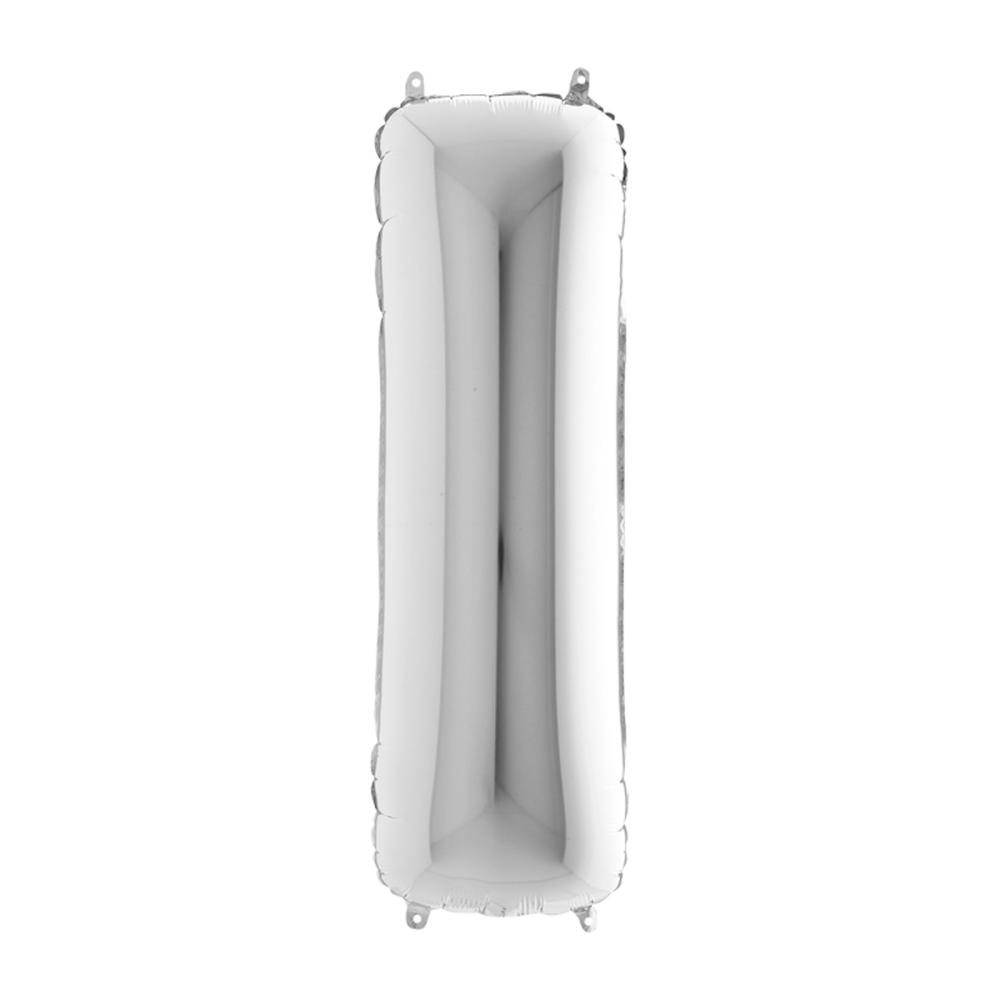 Bokstavsballong - I Silver 100 cm