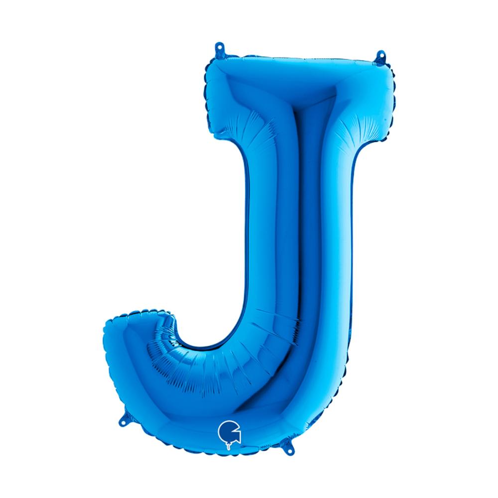 Bokstavsballong - J Blå 100 cm