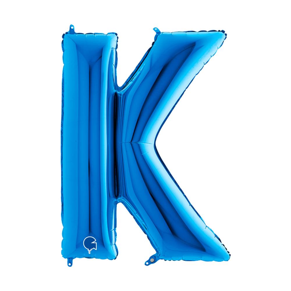 Bokstavsballong - K Blå 100 cm