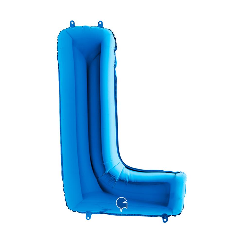 Bokstavsballong - L Blå 100 cm