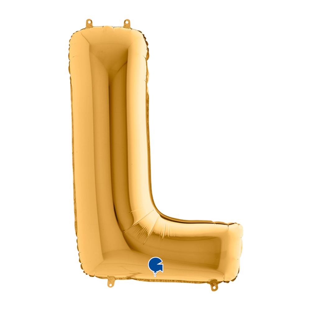 Bokstavsballong - L Guld 100 cm