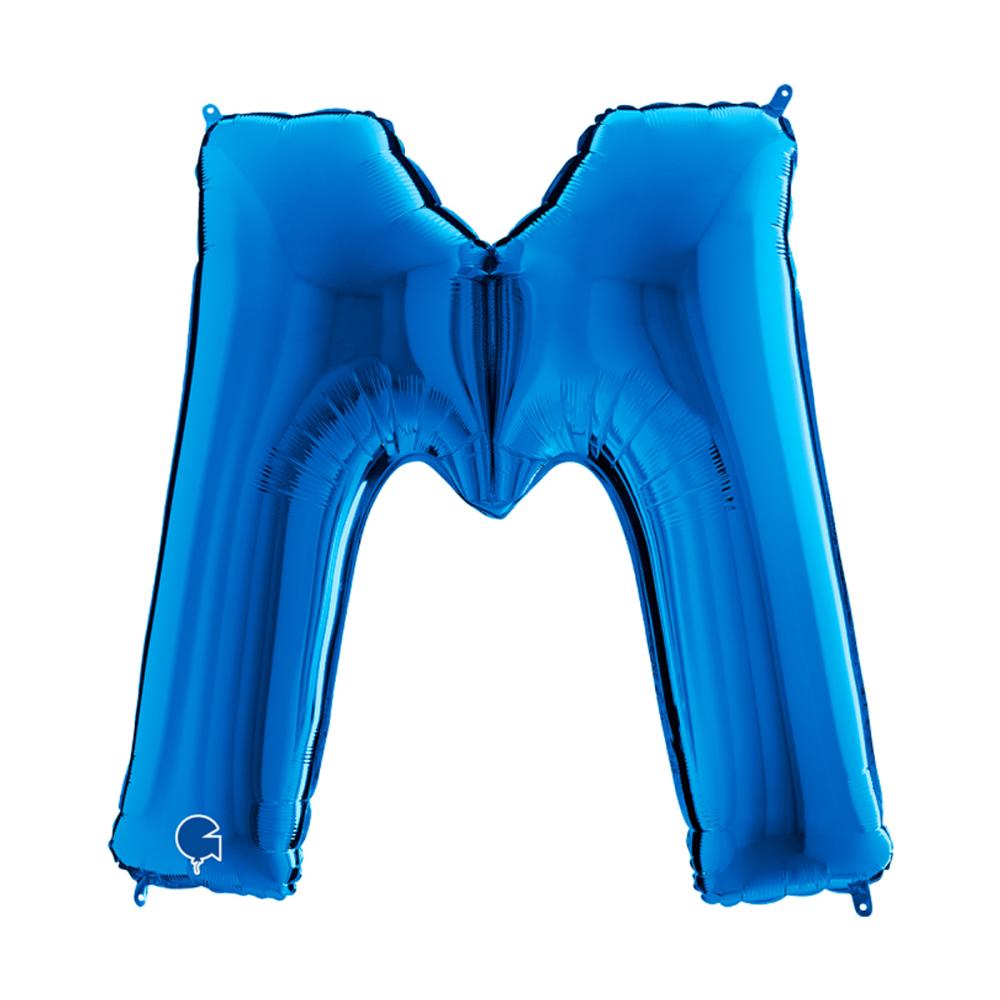 Bokstavsballong - M Blå 100 cm