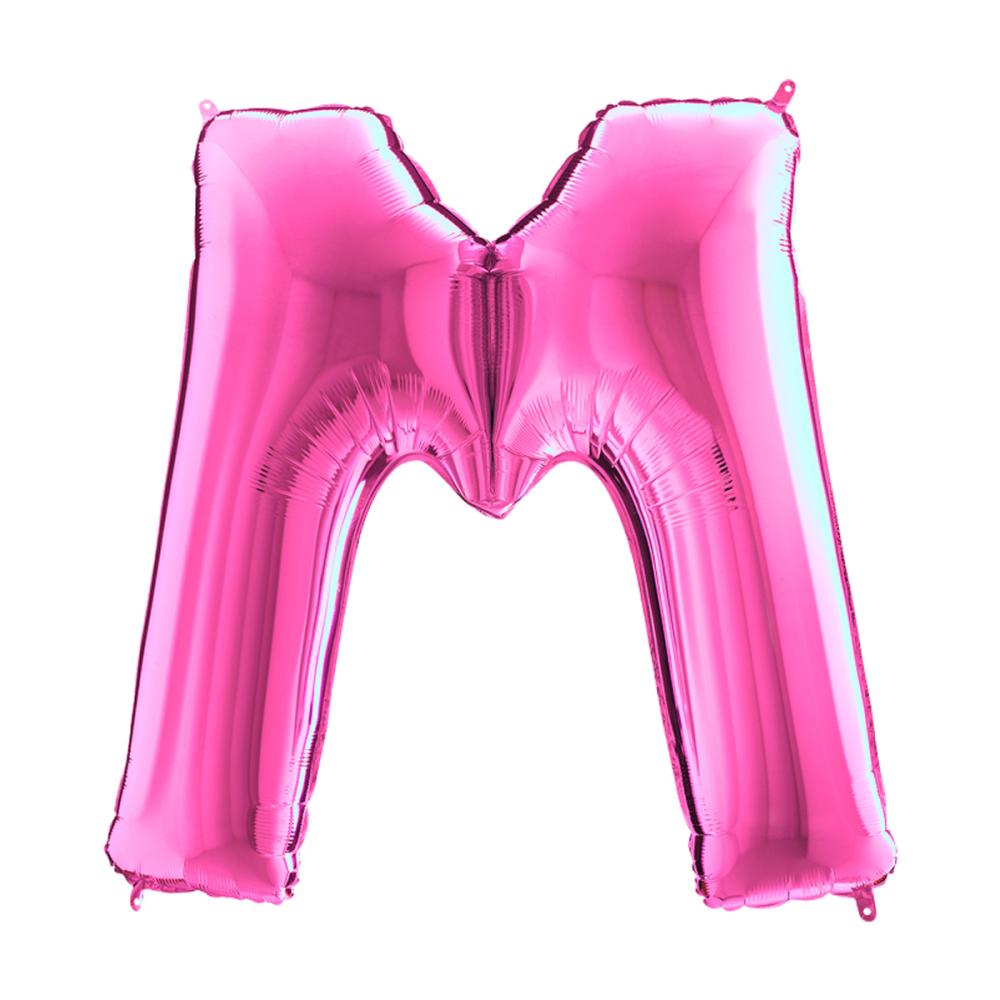Bokstavsballong - M Rosa 100 cm