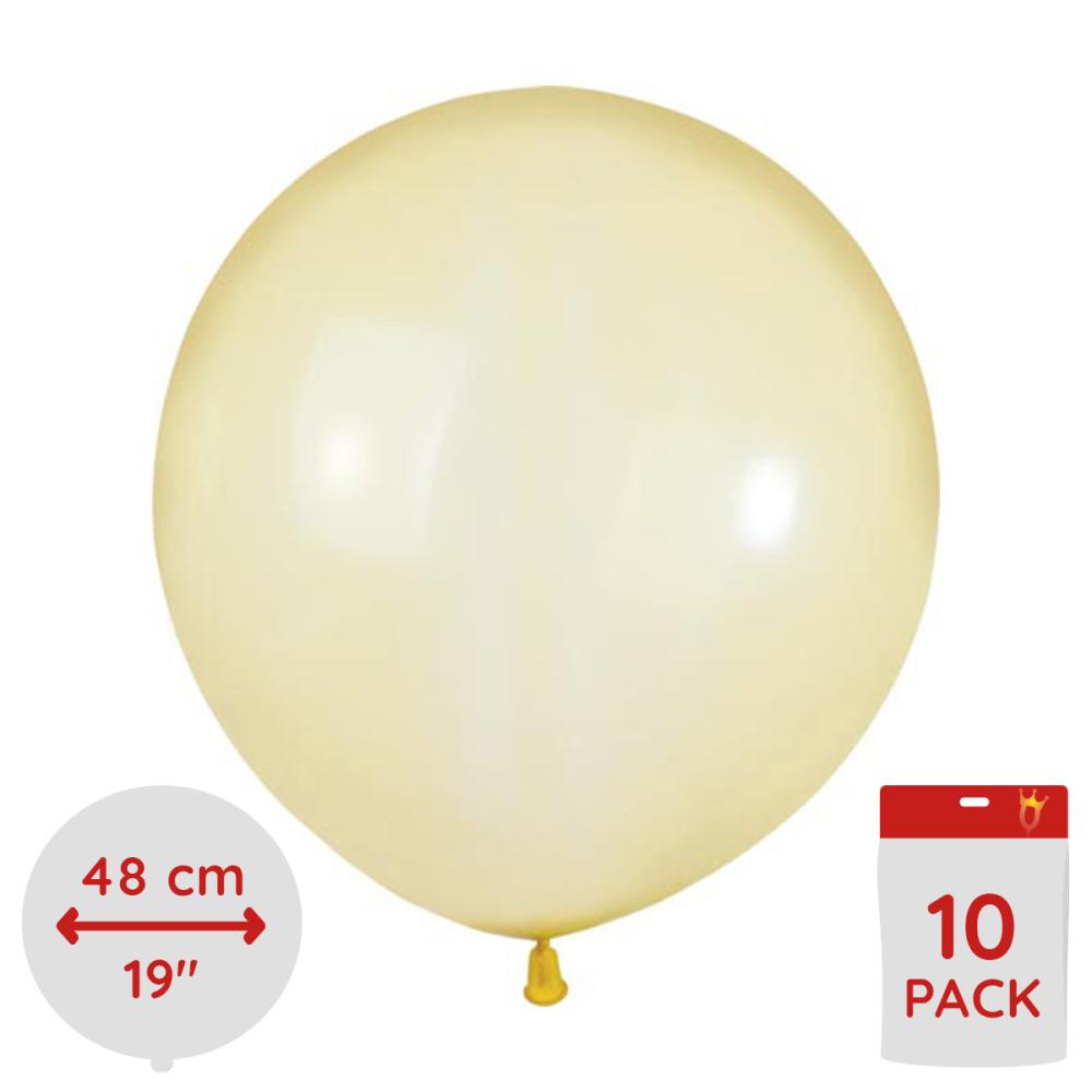 Latexballonger - Rainbow Crystal Gul 48 cm 10-pack