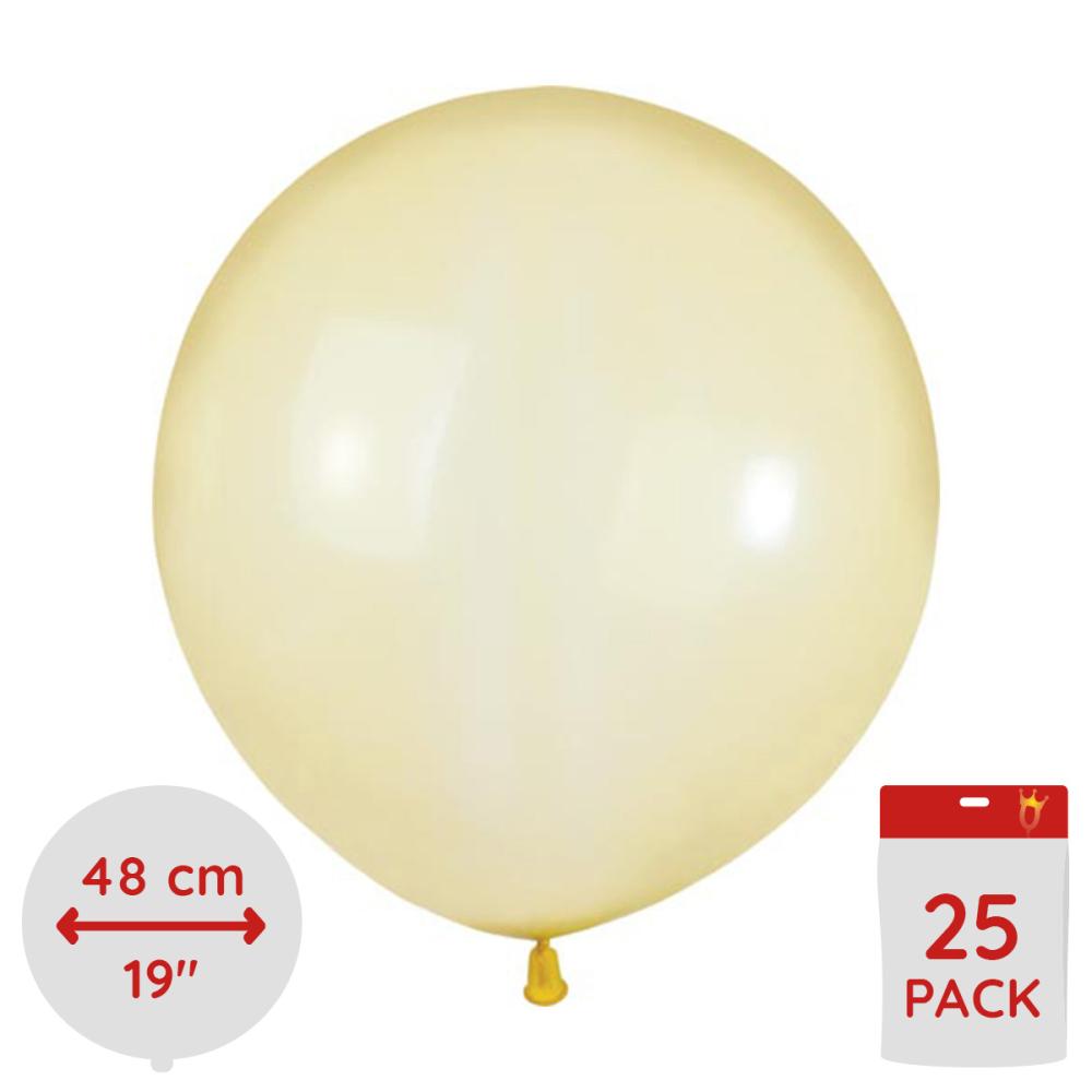 Latexballonger - Rainbow Crystal Gul 48 cm 25-pack