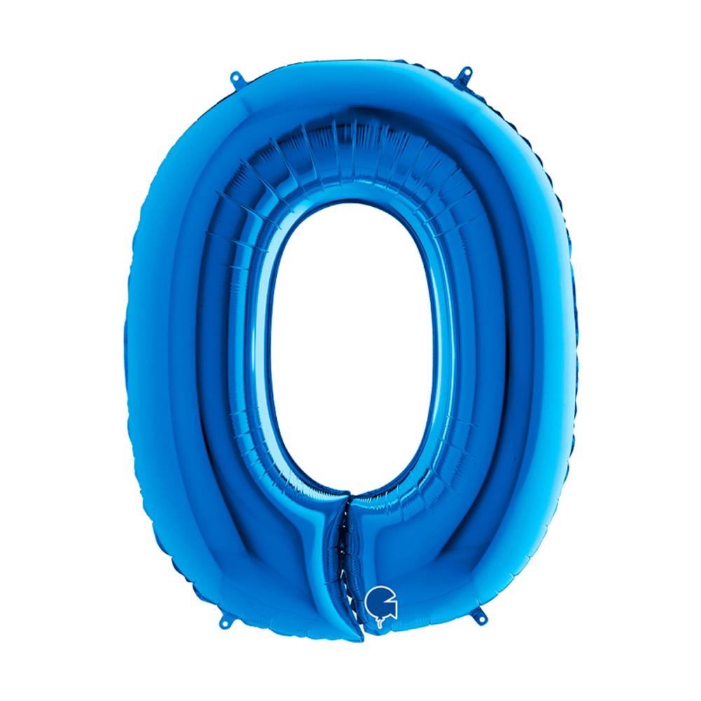 Bokstavsballong - O Blå 100 cm