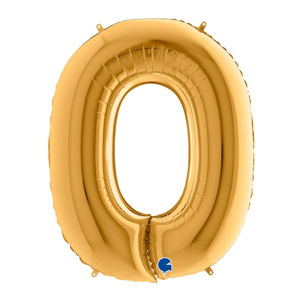 Bokstavsballong - O Guld 100 cm