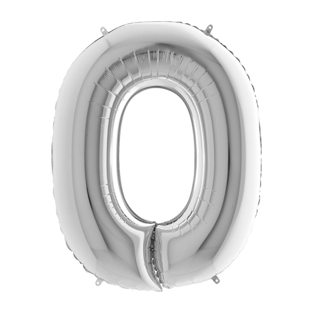 Bokstavsballong - O Silver 100 cm